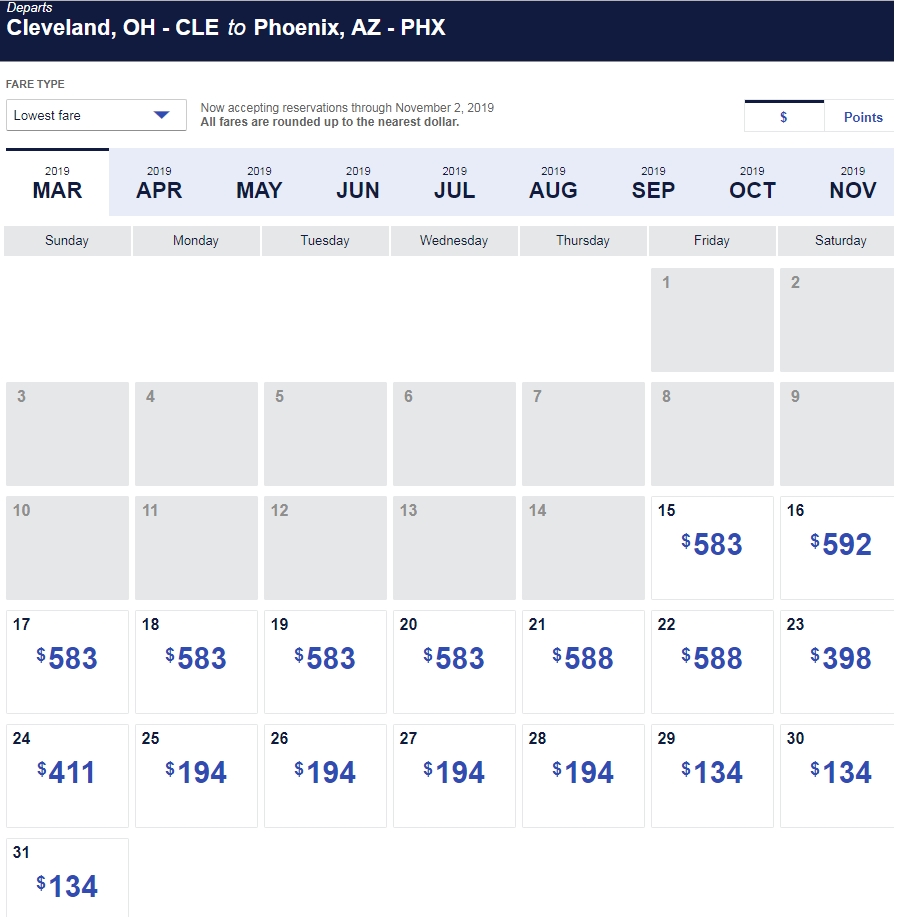 Southwest Airlines Low Calendar Lesli Noellyn