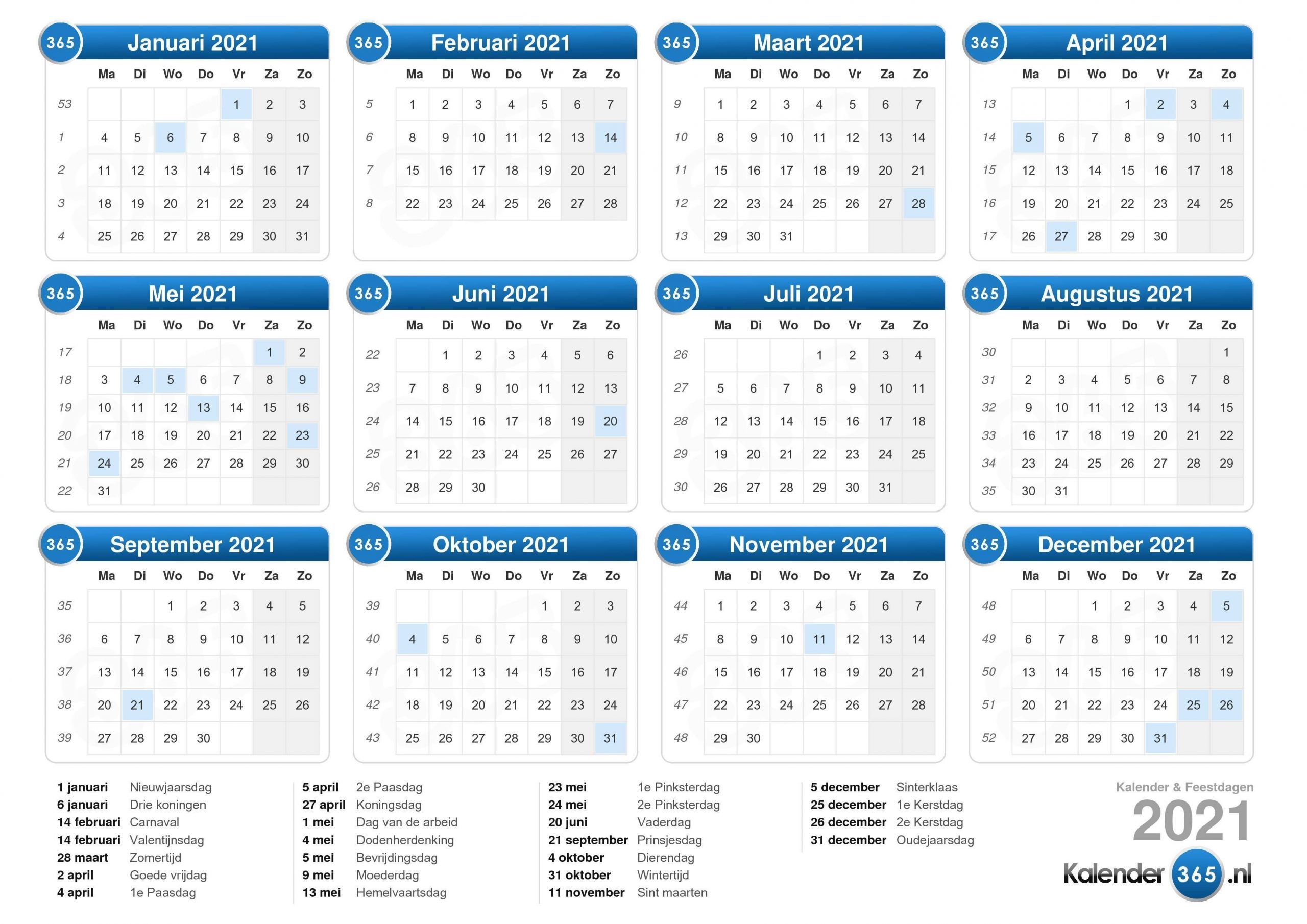 Kalender 2021