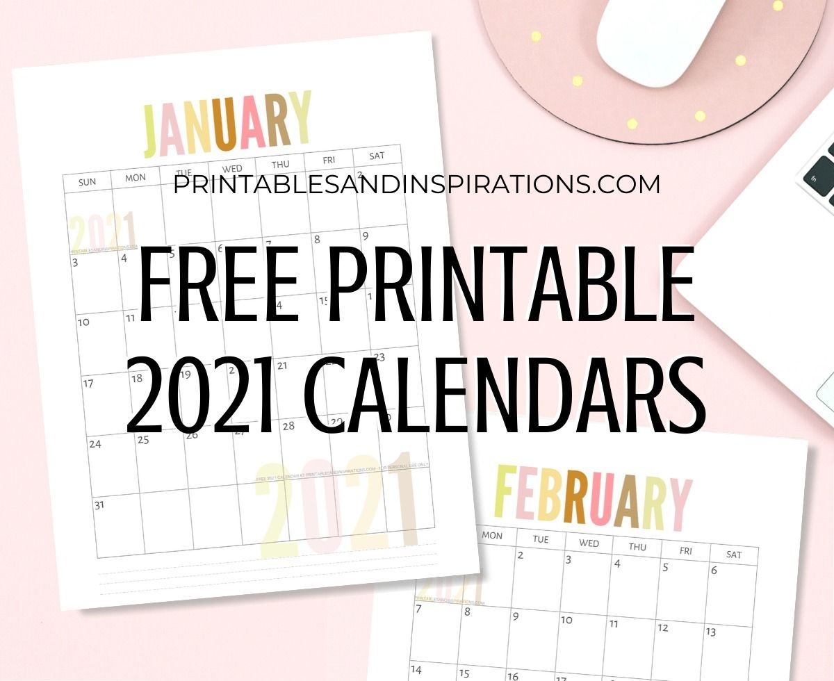 Best 2021 Monthly Calendar Free Pdf Printable