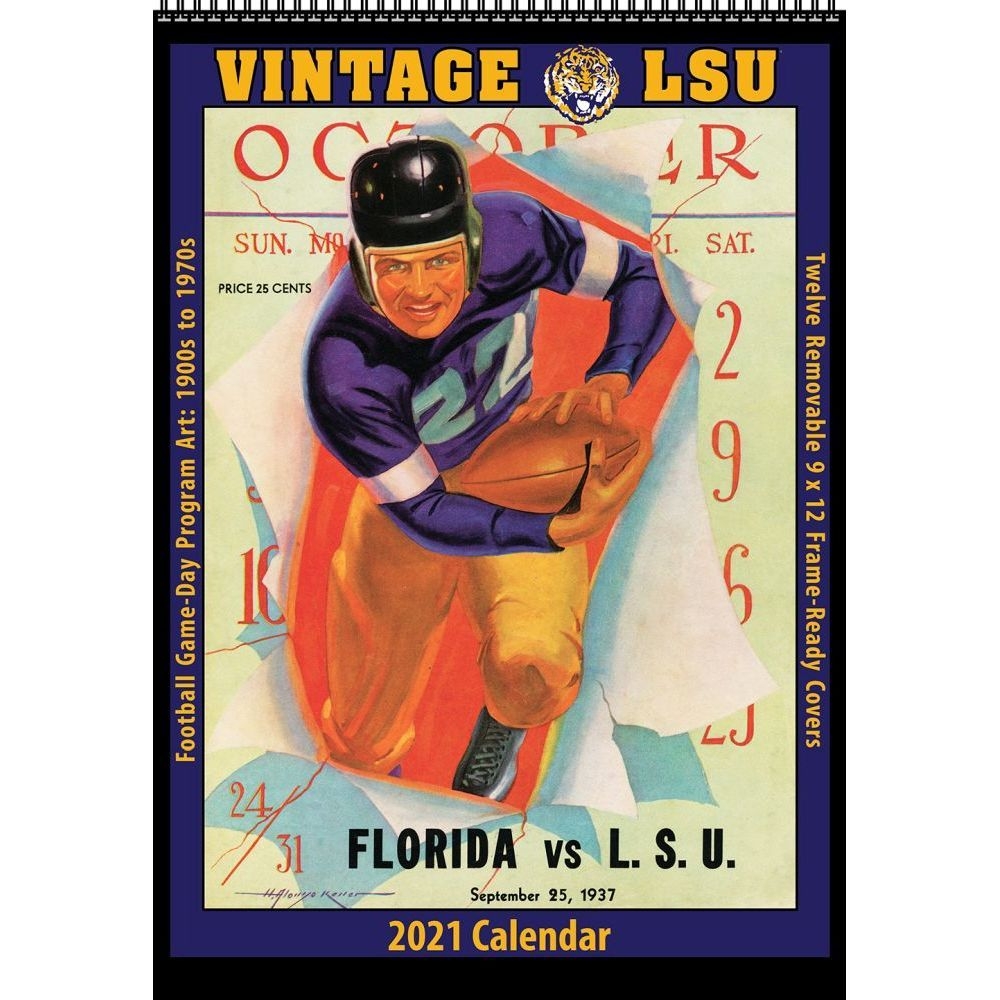 Louisiana State Vintage Football Wall Calendar - Walmart