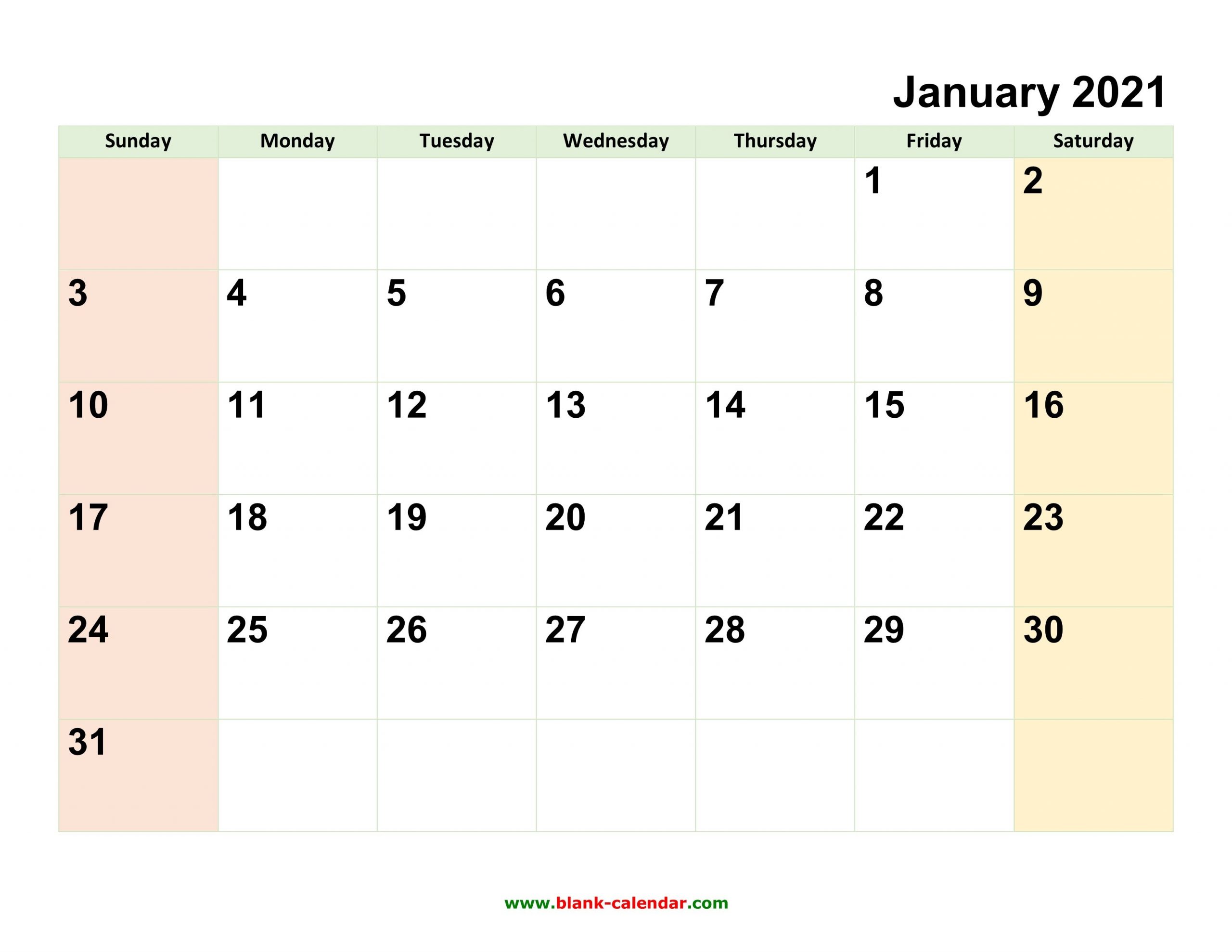 Monthly Calendar 2021 | Free Download, Editable And Printable