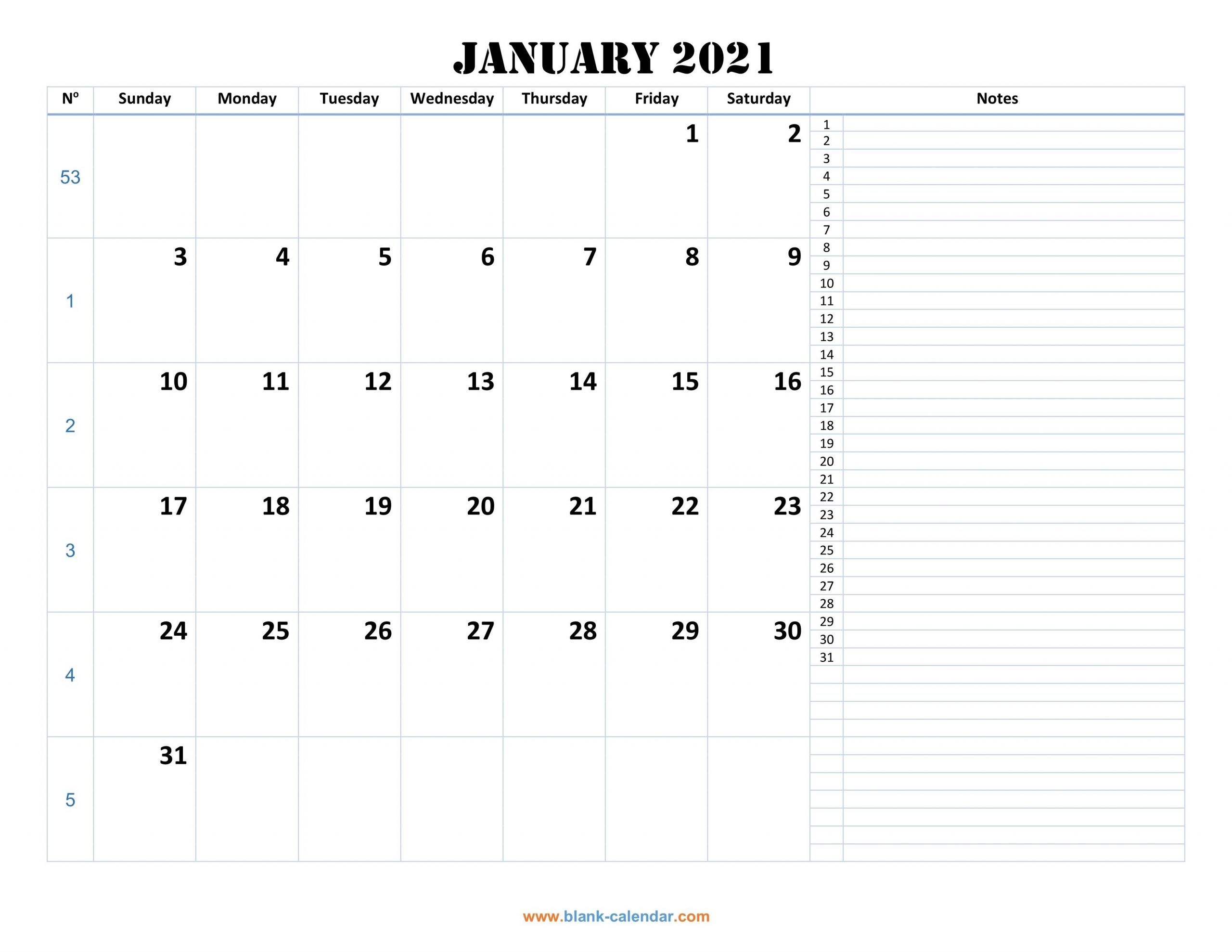 Monthly Calendar 2021 | Free Download, Editable And Printable