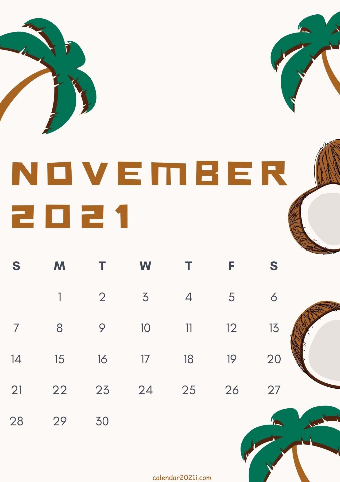 November 2021 Cute Calendar Design In 2020 | Calendar Design