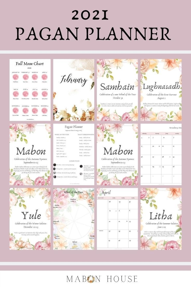 Free Wiccan Calendar Printable 2021