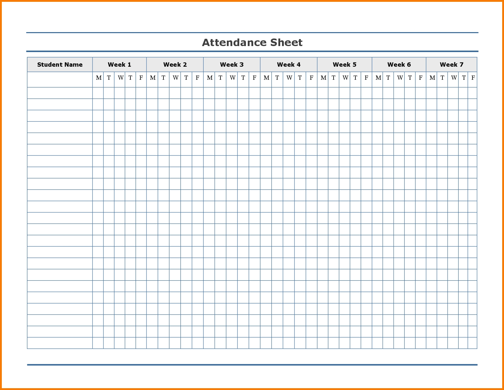 Printable Attendance Tracker | Attendance Chart, Attendance