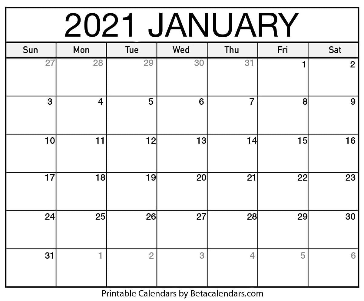 Printable Calendar 2021 | Download &amp; Print Free Blank Calendars