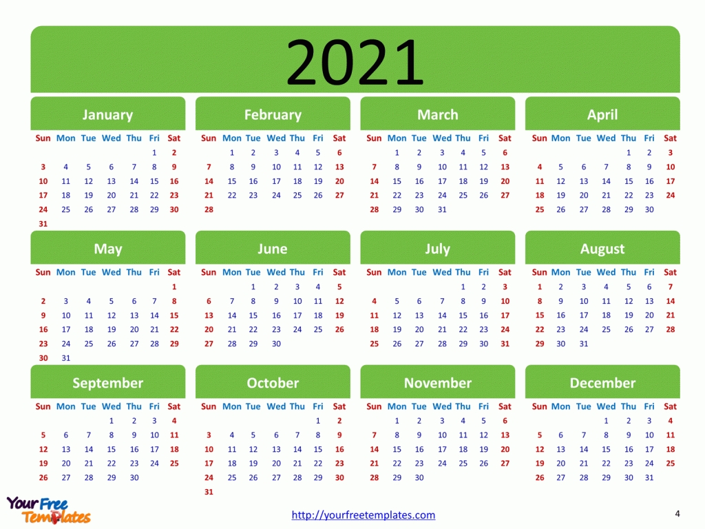 Best 12 Months Calendar Editable 2021