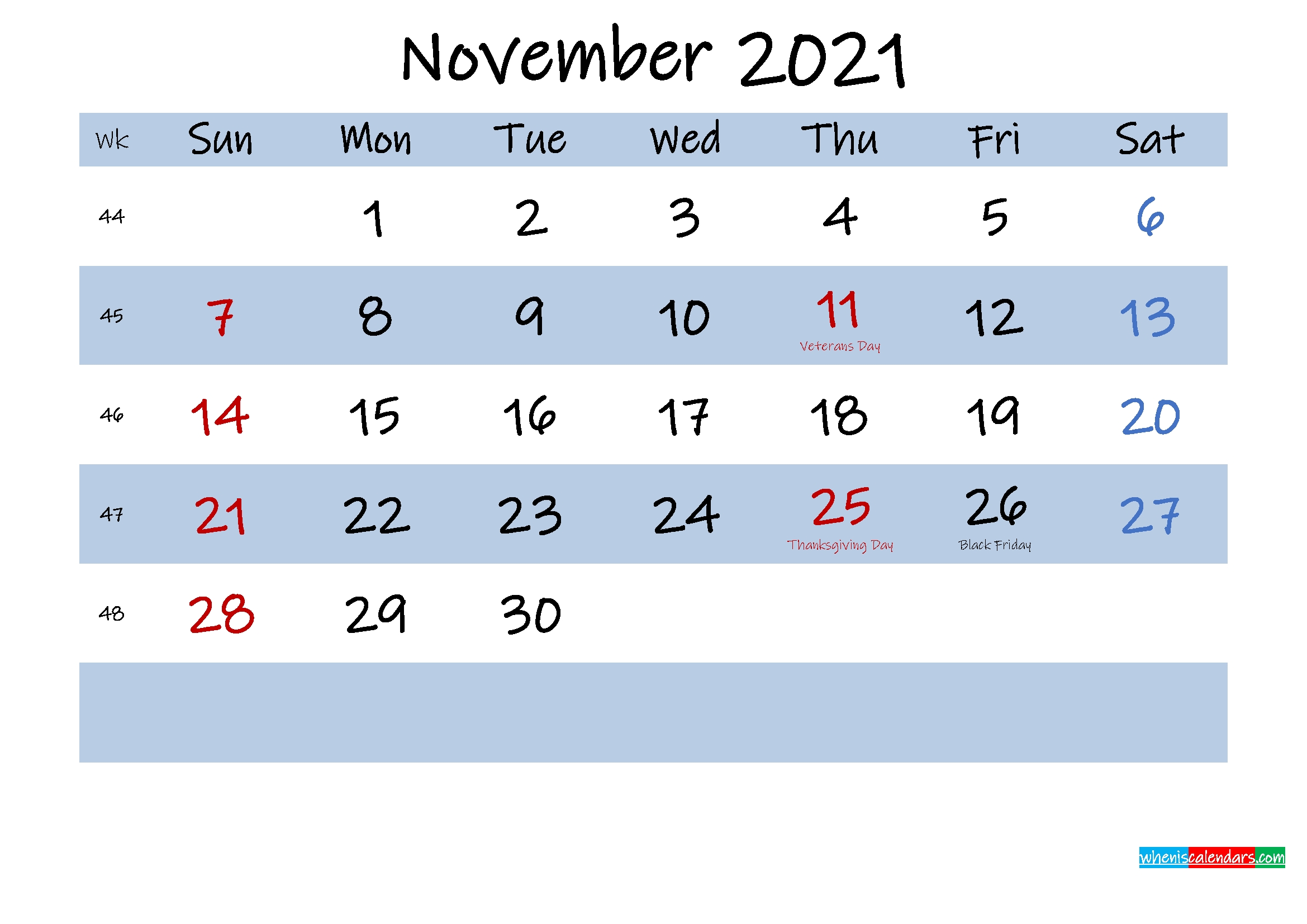 Printable November 2021 Calendar Word-Template No.if21M503