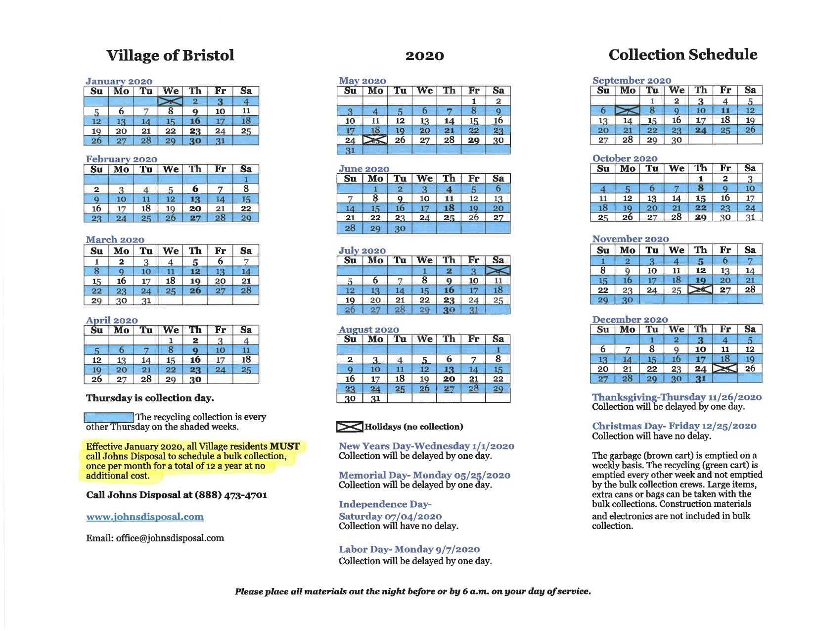 woodbridge township calendar