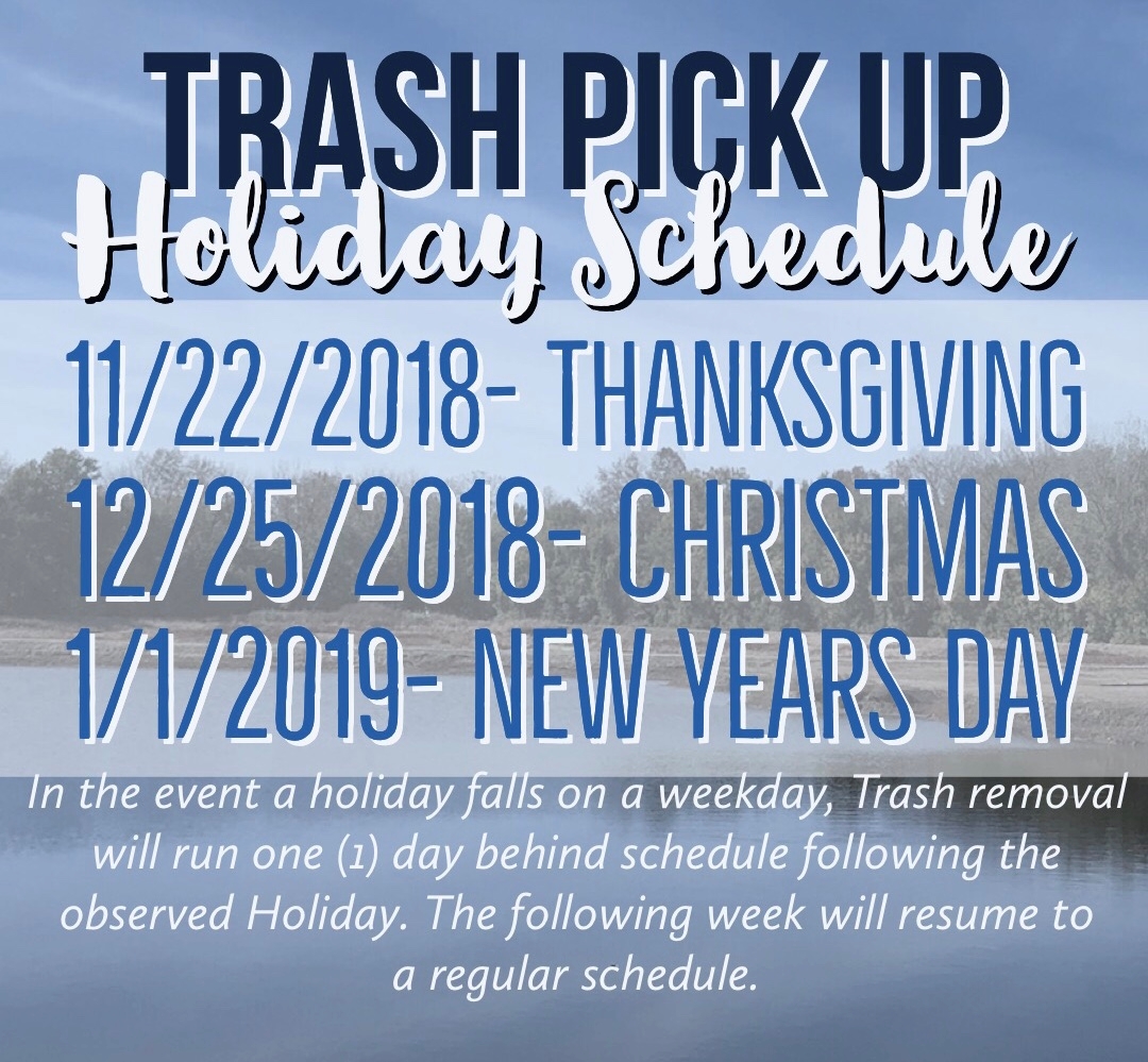 Republic Services - Trash Pick Up Holiday Schedule — City Of