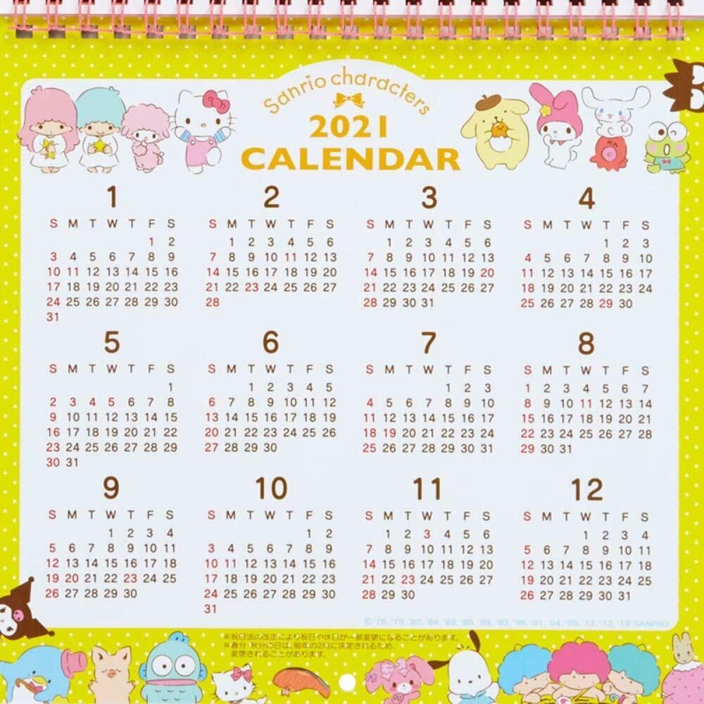 Sanrio Characters 2020 Wall Calendar M Ribbon Hello Kitty My Little Twin  Stars