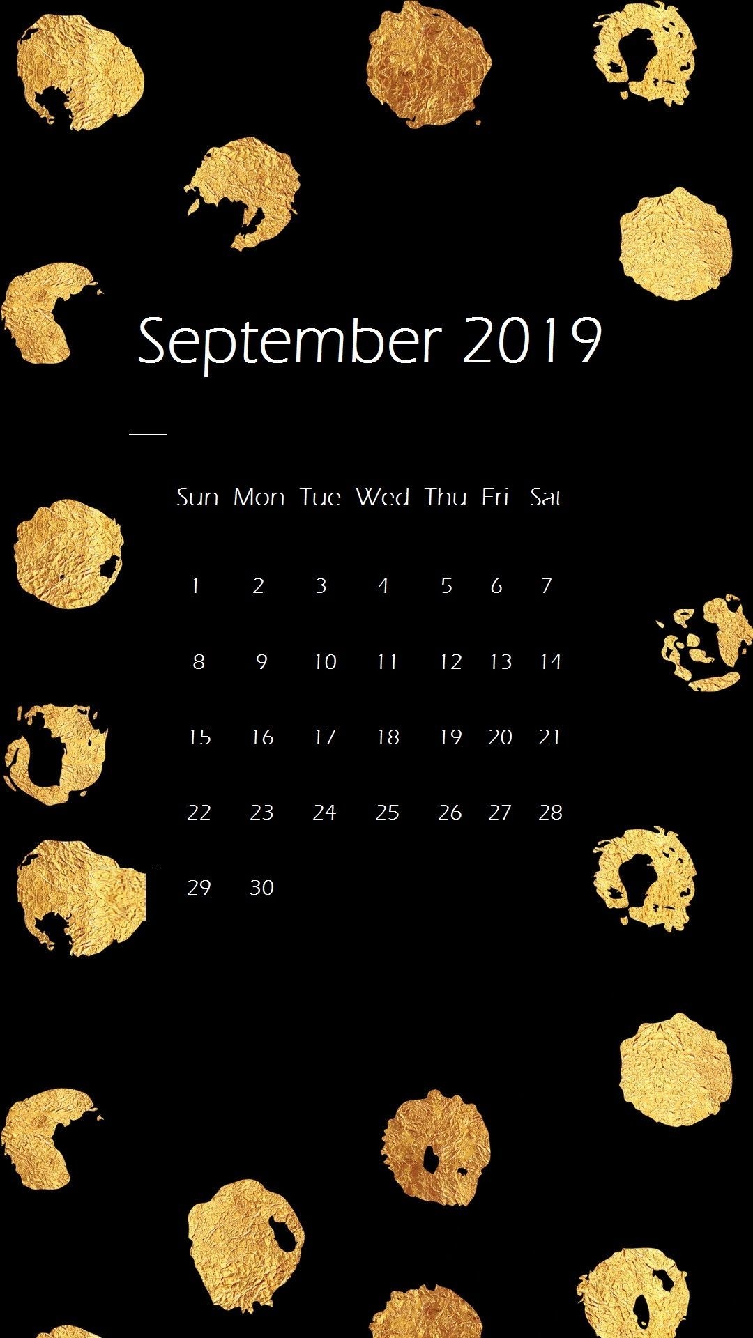 September 2019 Iphone Wallpaper Calendar Calendar