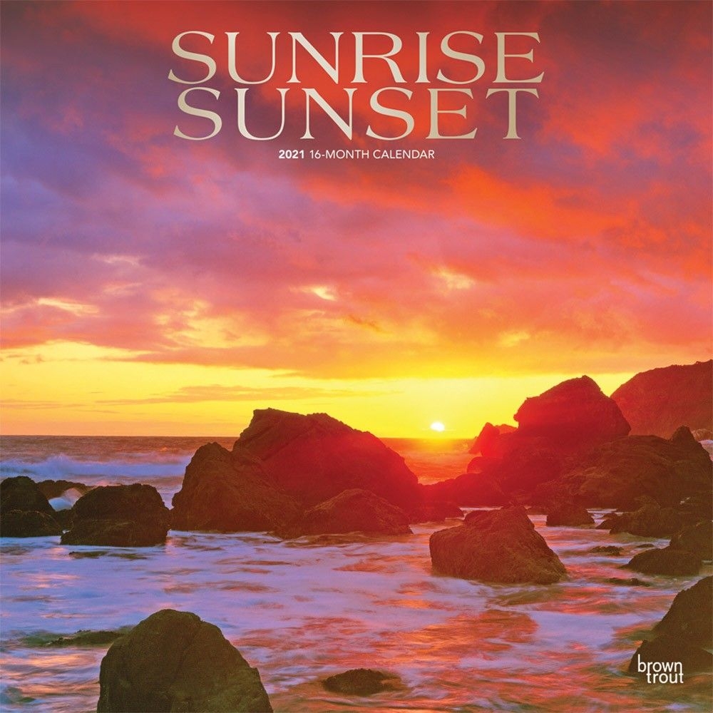 Sunrise Sunset 2021 12 X 12 Inch Monthly Square Wall