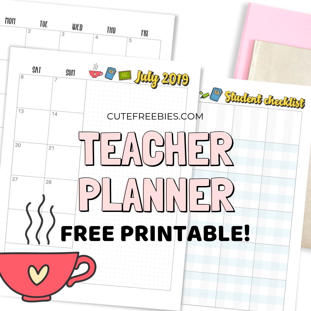 Teacher Planner For 2020 - 2021 - Free Printable! - Cute