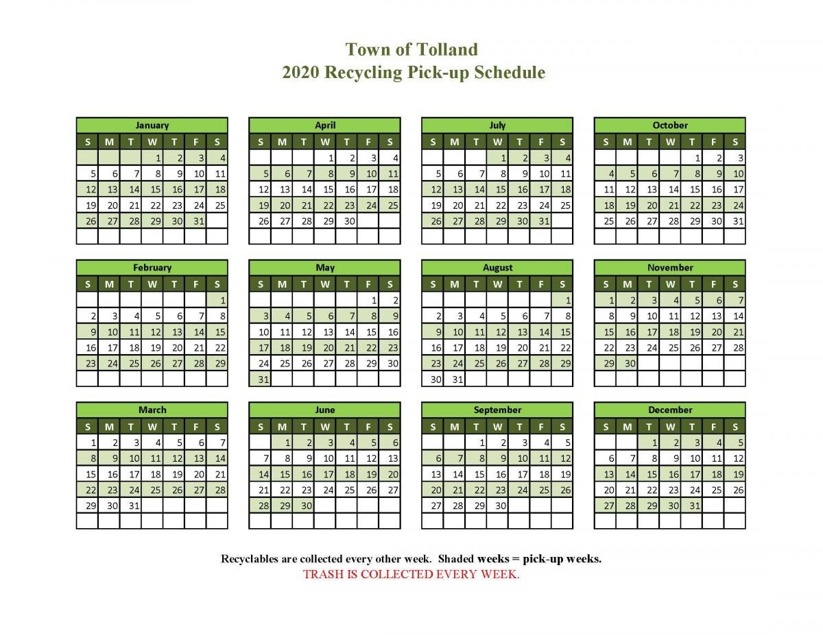 Create Your Recycling Schedule 2021 | Get Your Calendar Printable