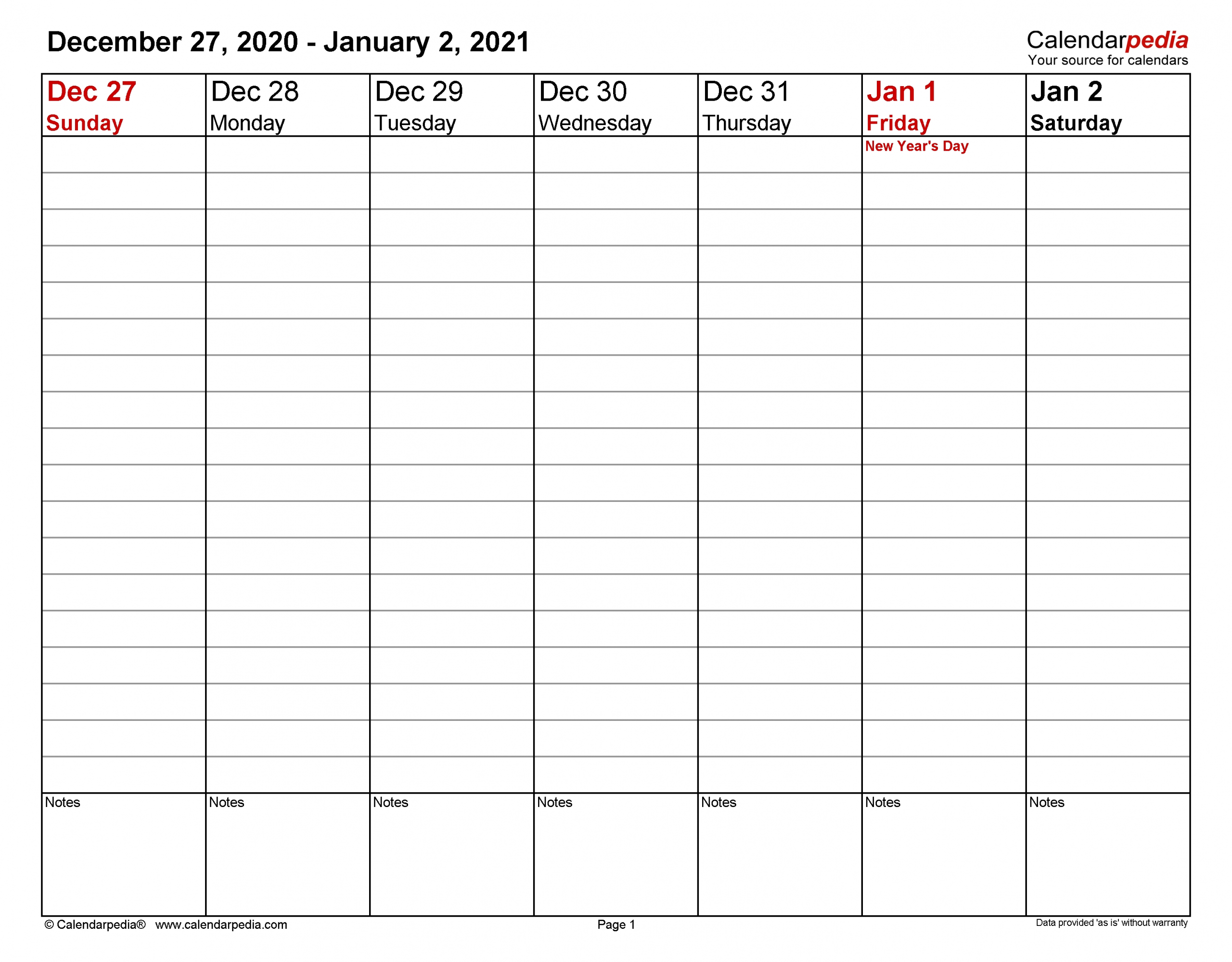 Universal Hourly Printable Schedule Calendars 2021