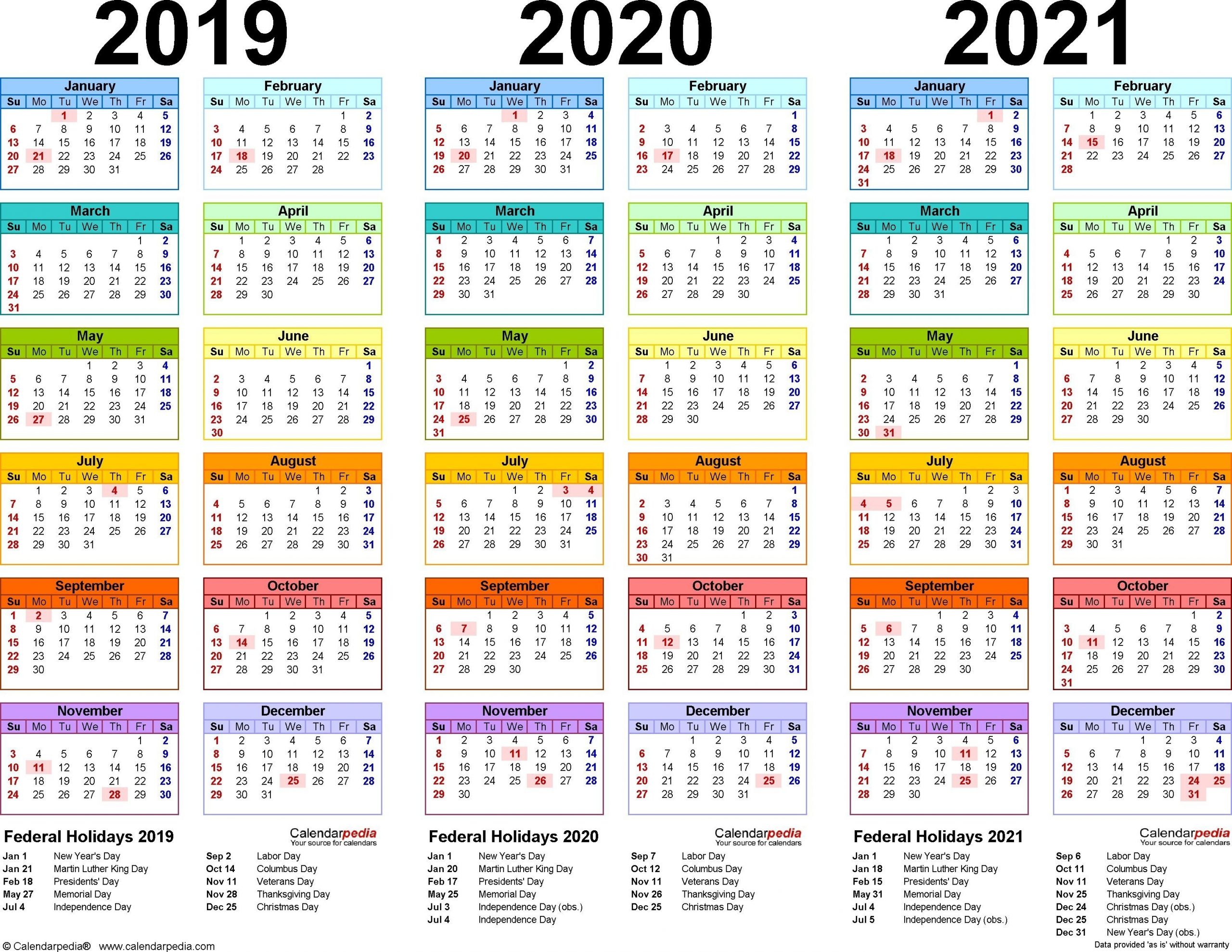 2 Year Calendar 2020-2021 | Calendar Printable Free