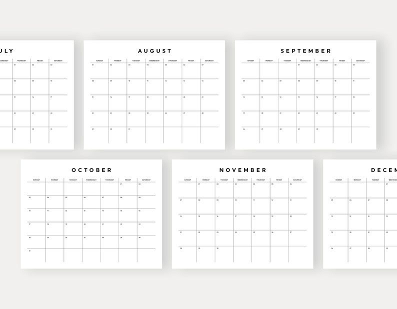 2021 Monthly Calendar Printable Wall Calendar Desk