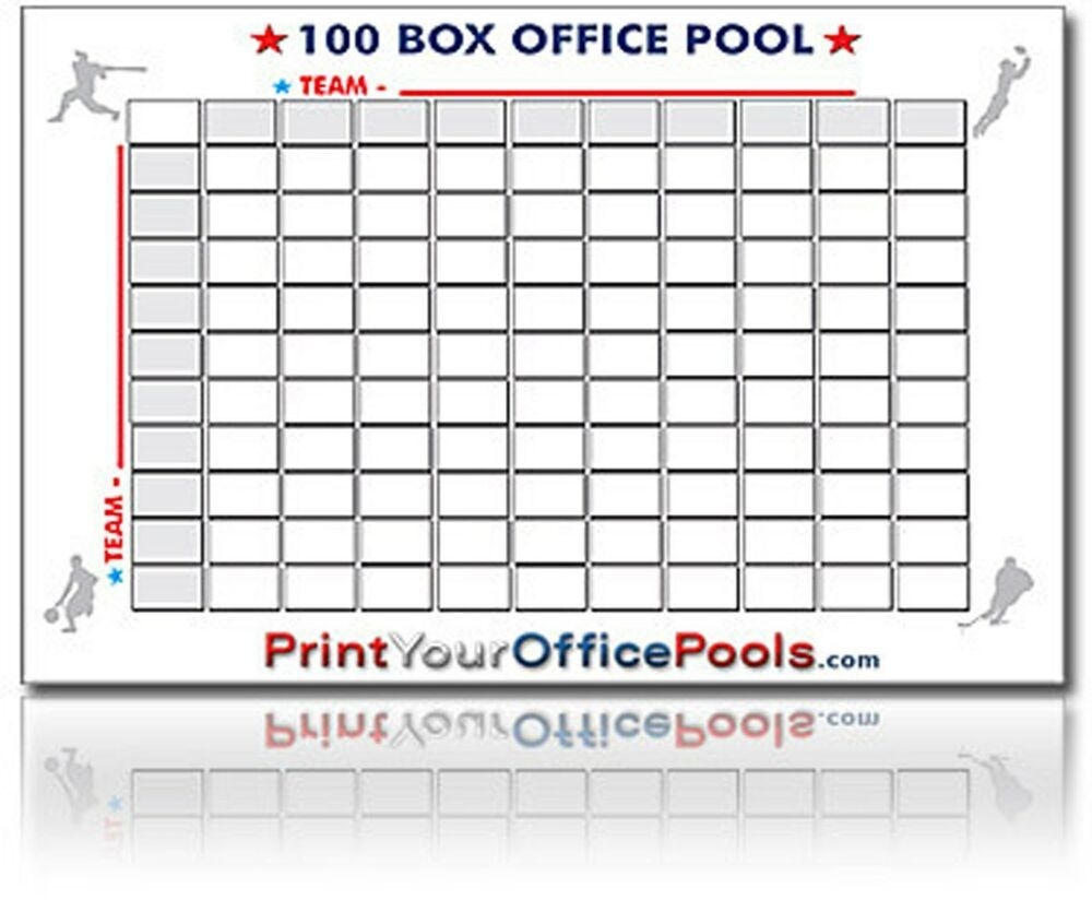 22 X 34 Reusable 100 Box Square Block Pool For Football