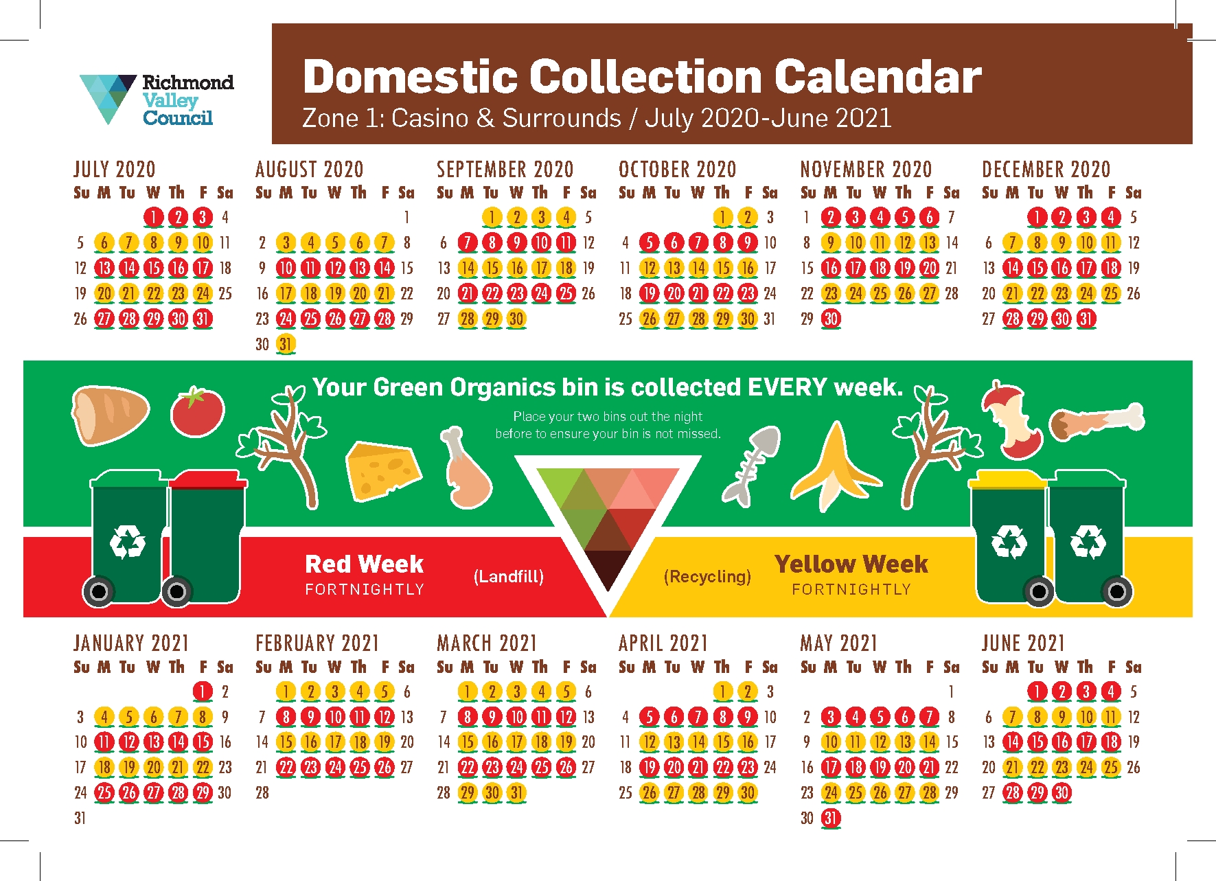 Bin Collection Day - Richmond Valley Council