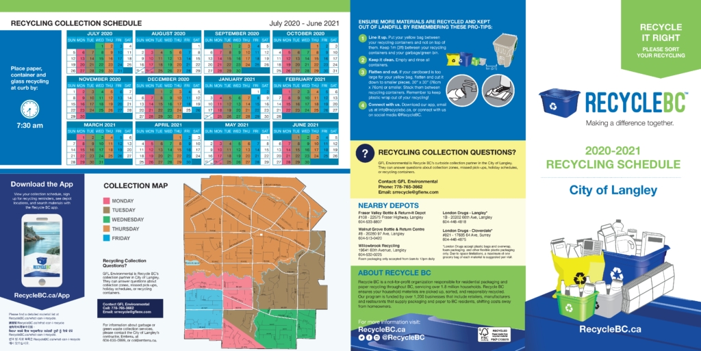 The Recycle Calendar 2021 Merrillville