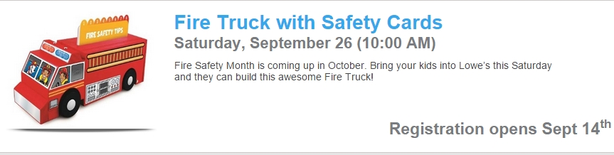 Lowe&#039;S Build &amp; Grow: Free Fire Truck - Mojosavings