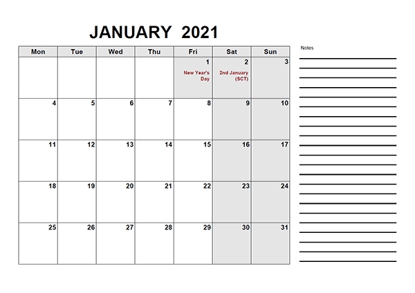 Printable 2021 Uk Calendar Templates With Holidays