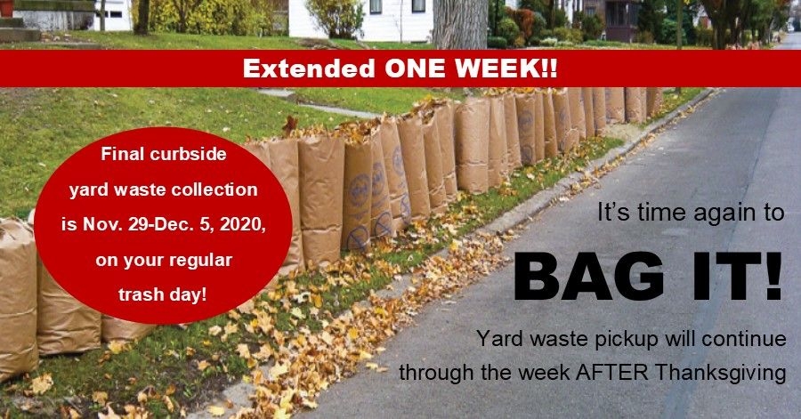 Yard Waste Collection Extended One Week; Pickup Will