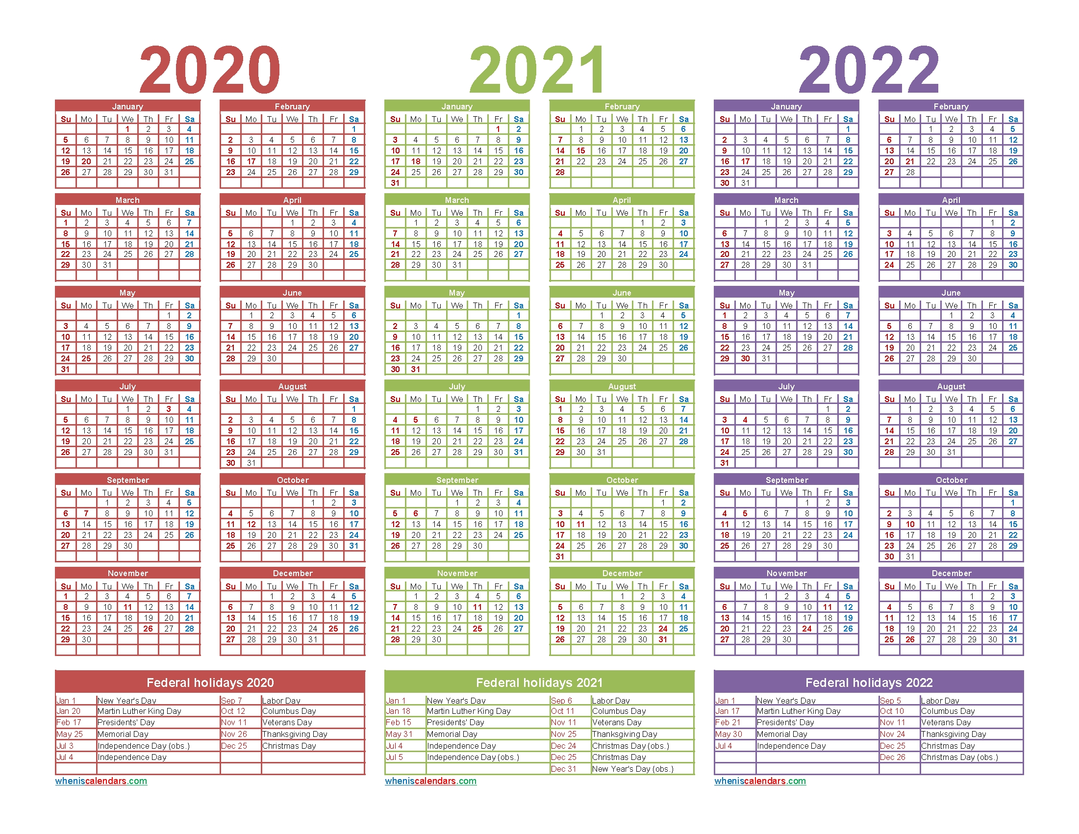 2 Year 2021 2022 Calendar Printable | Free Letter Templates