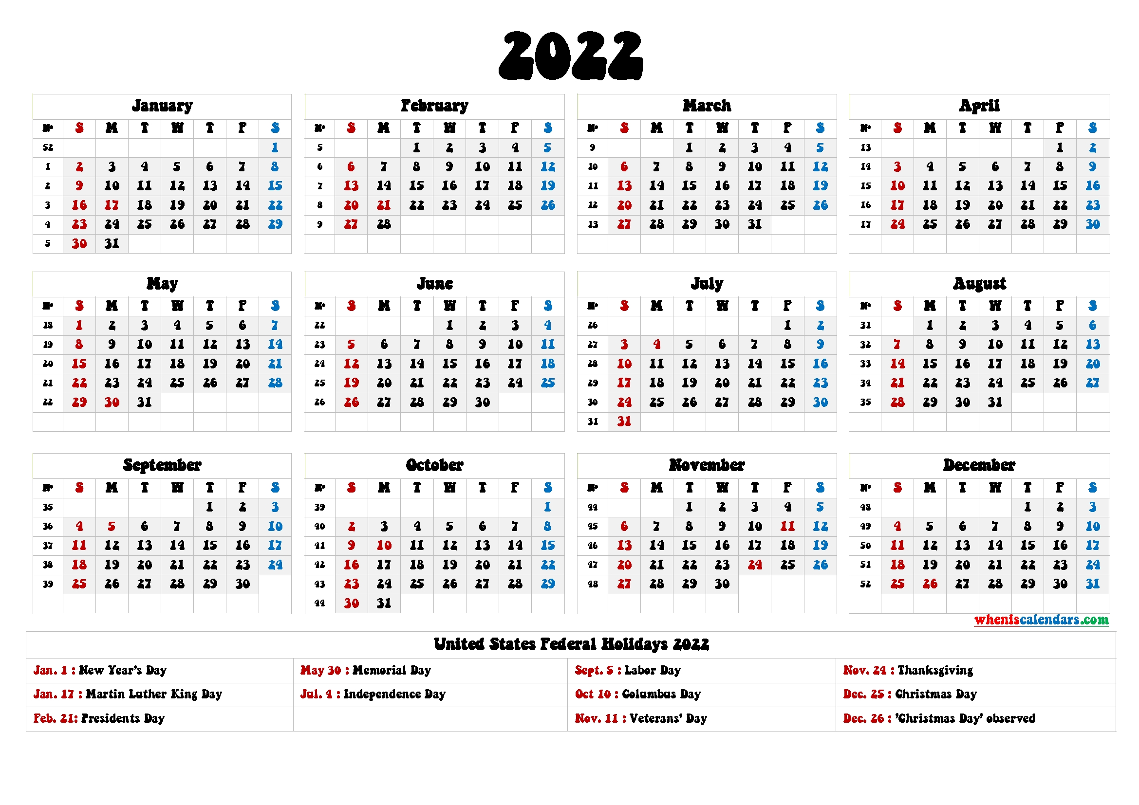 Create Your Word Calendar Template For 2022