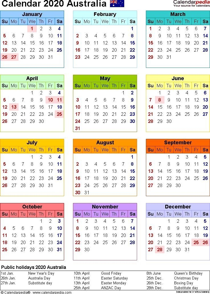 20+ Calendar 2021 Australia Public Holidays - Free