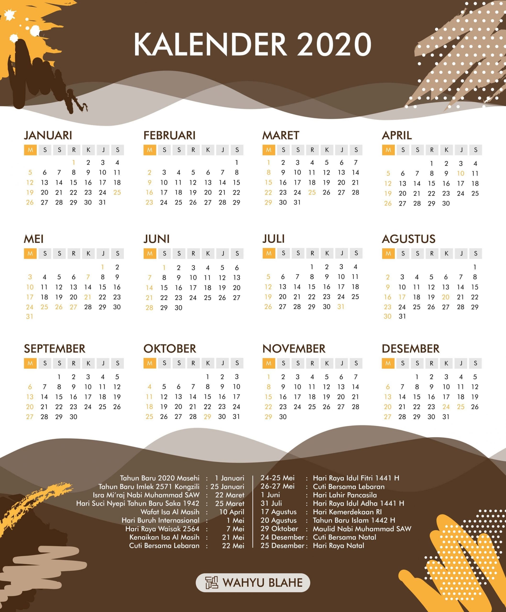 20+ Calendar 2021 Kuda Mei - Free Download Printable