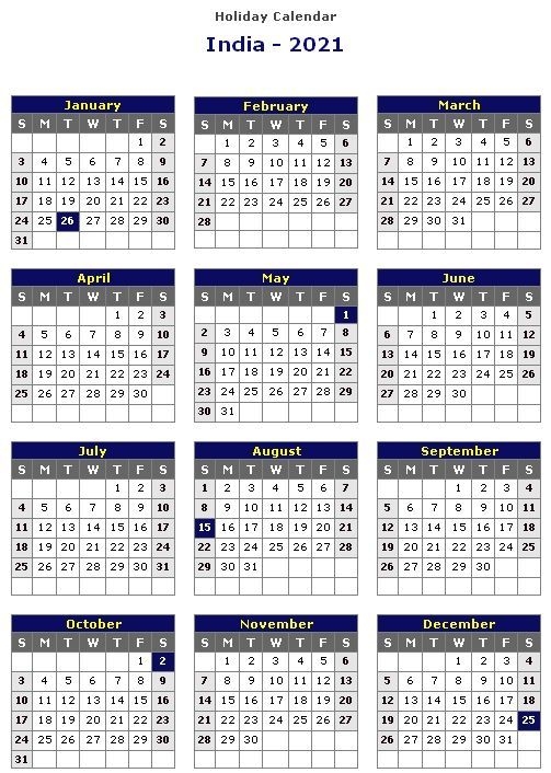 20+ Calendar 2021 Of India - Free Download Printable