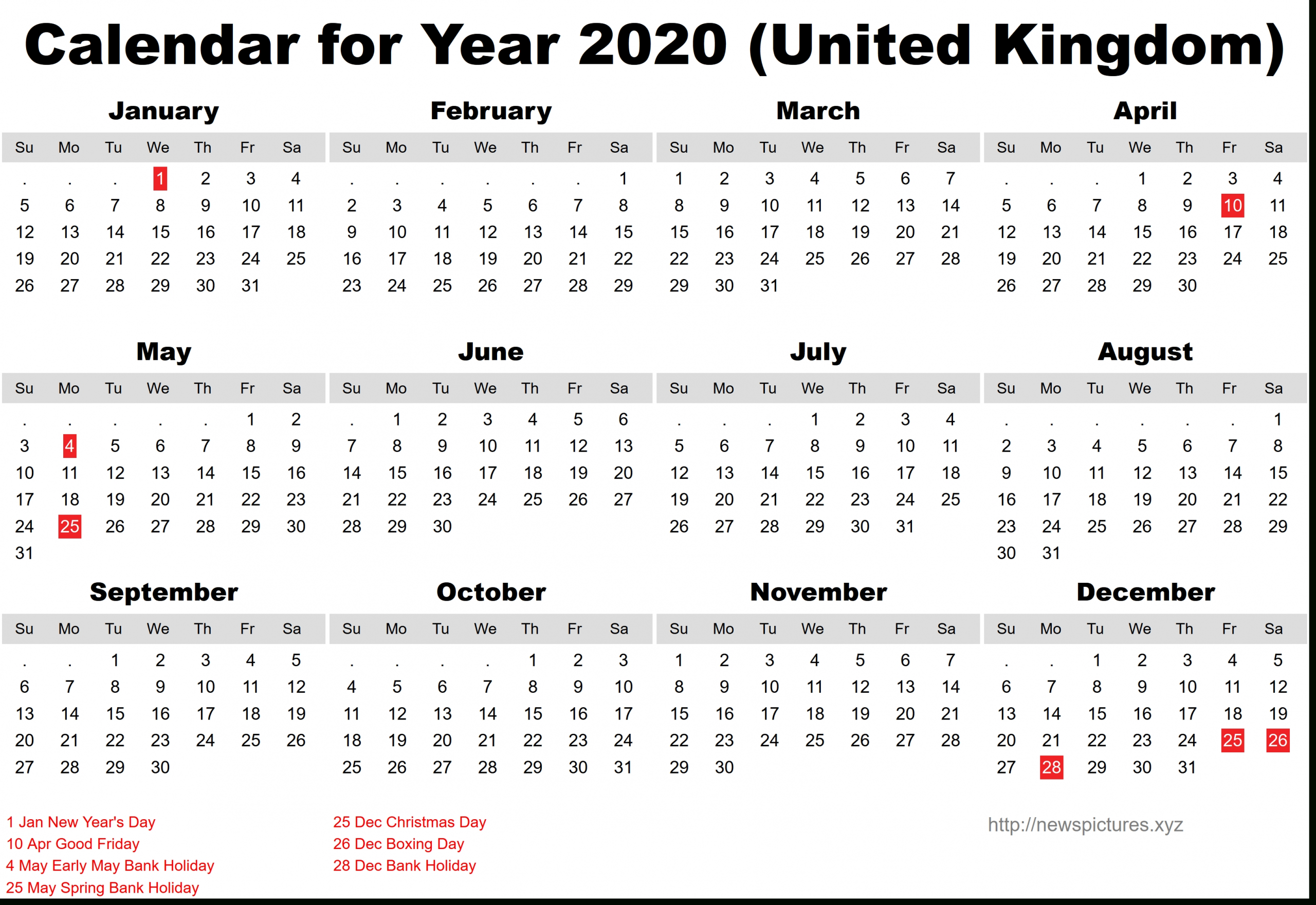 20+ Calendar 2021 Uk With Bank Holidays - Free Download