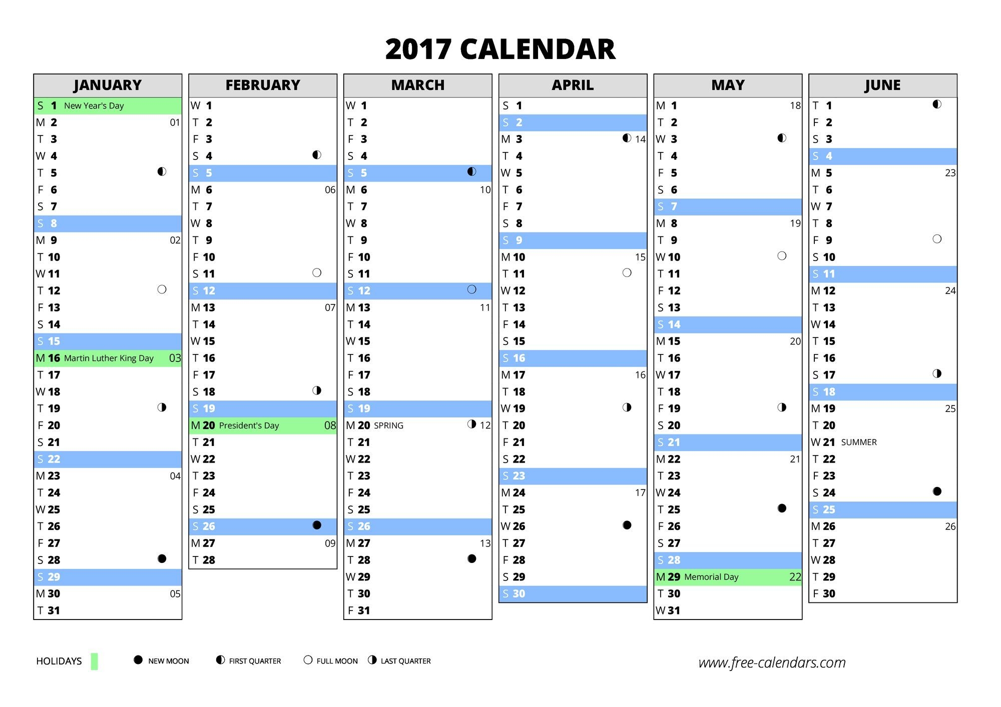 2017 Calendar ≡ Free-Calendars