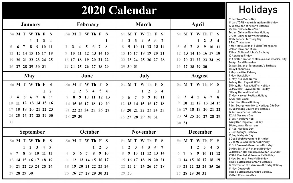 2020 Printable Calendars - Calendar 2021