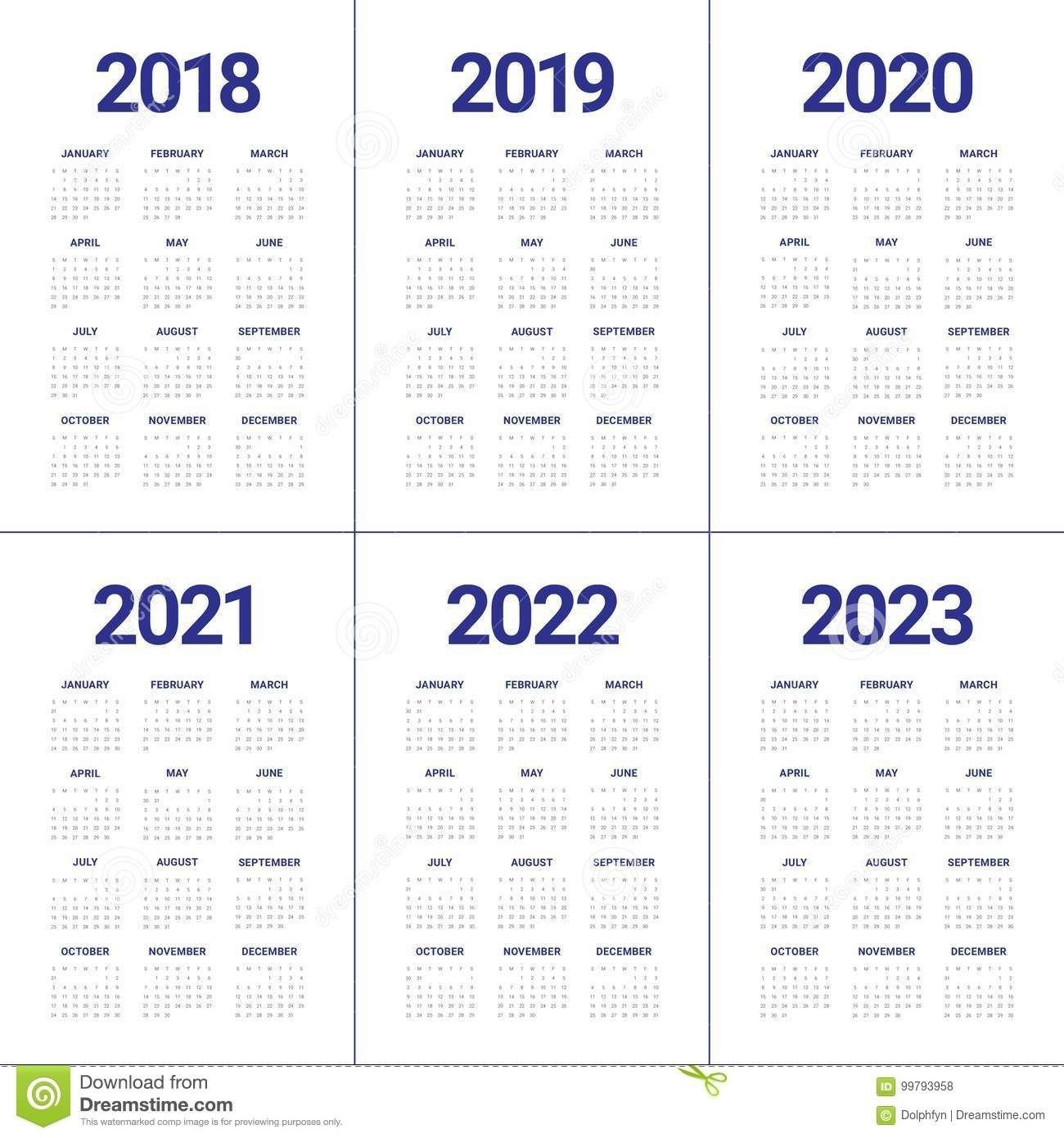 2021 2022 2023 Thrre Year Calendar Ireland | Ten Free