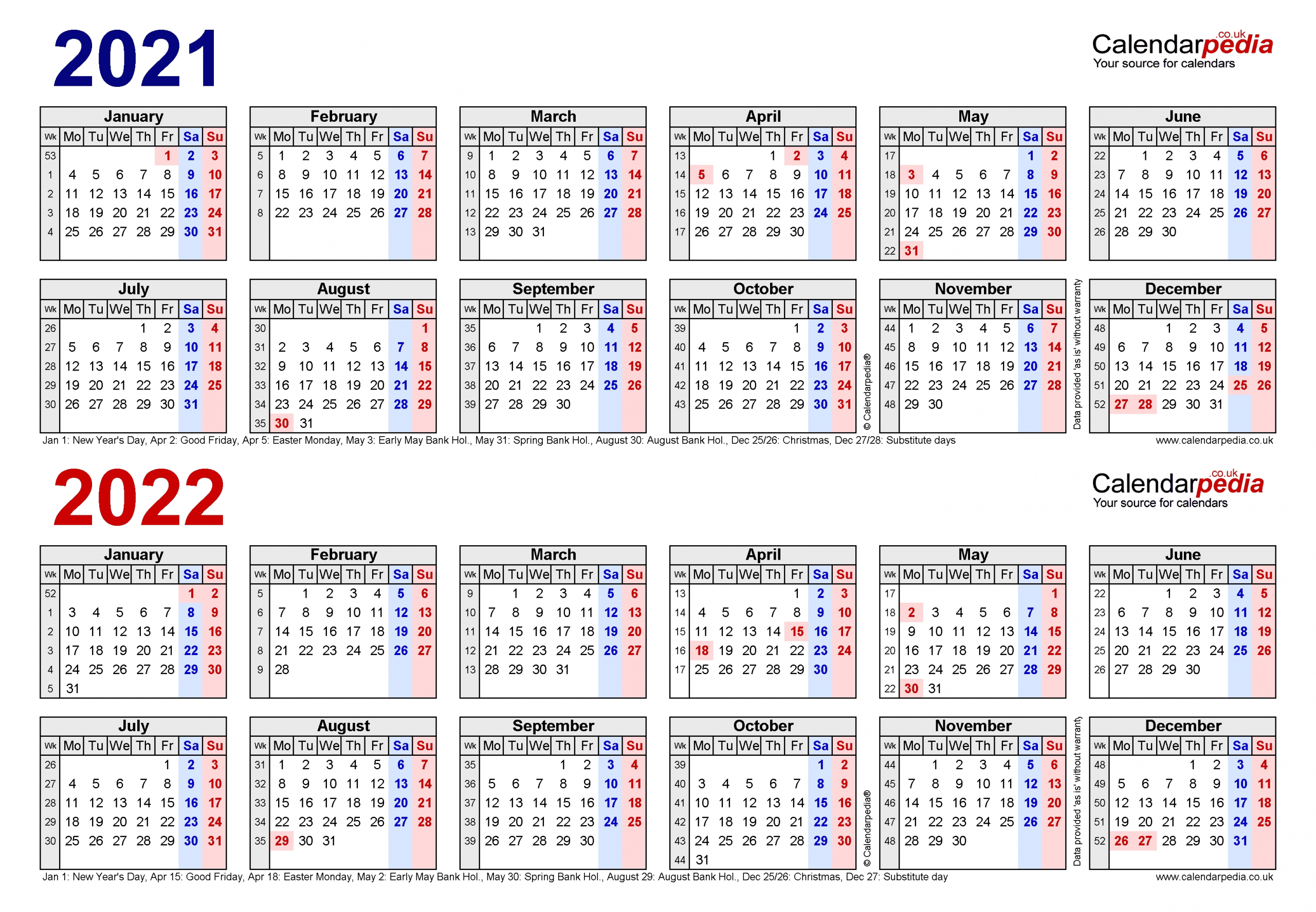 2021 22 Calendar | Printable Calendars 2021