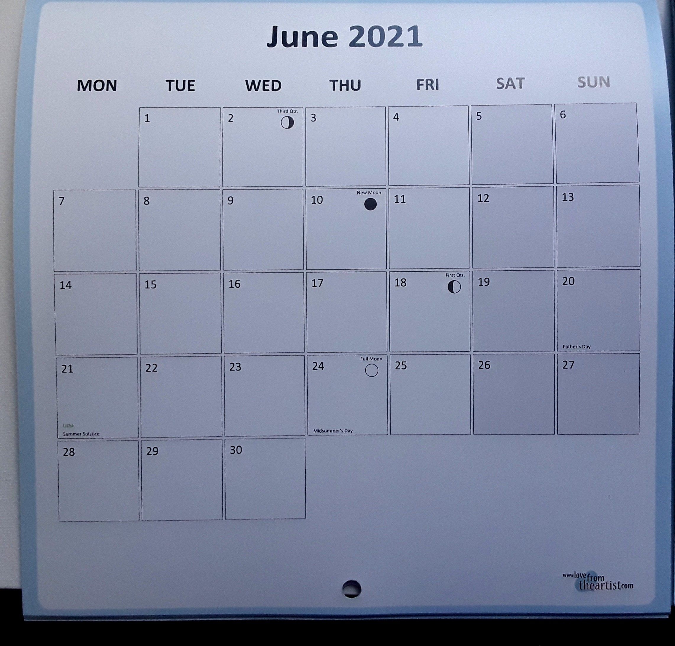 2021 Calendar - Mystical Calendar - Square Calendar