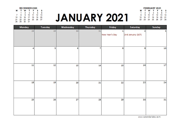 2021 Calendar Planner Uk Excel - Free Printable Templates