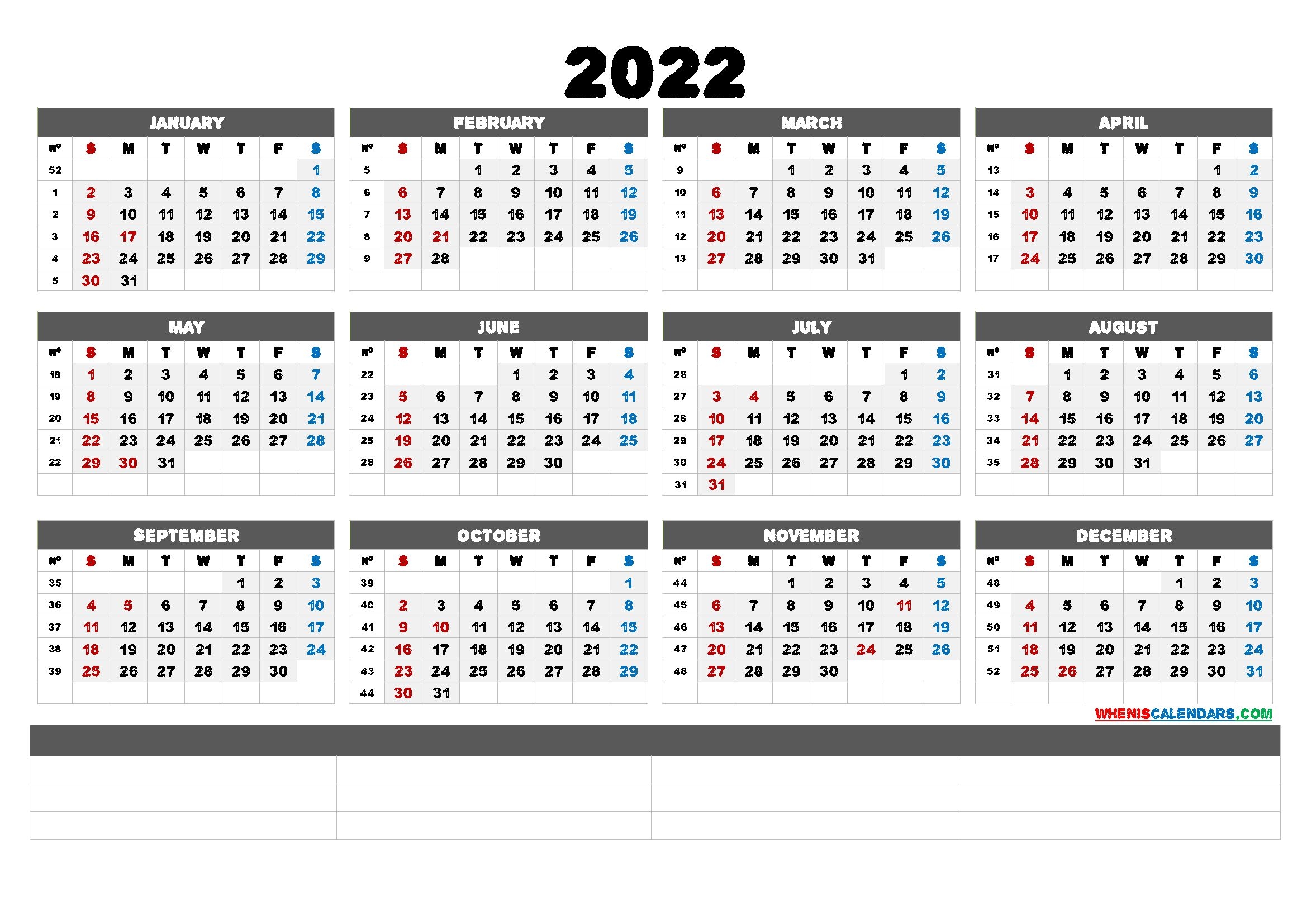 2021 Calendar With Week Number Printable Free - 2021