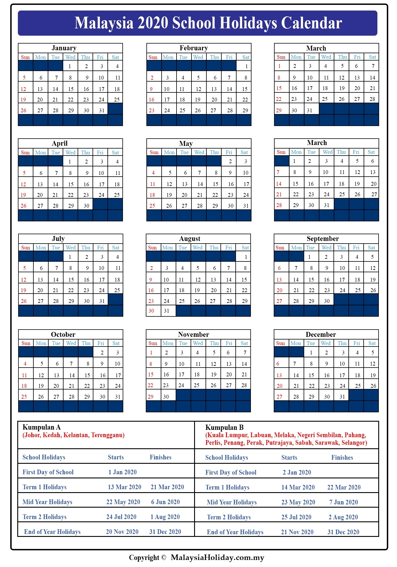 2022 malaysia annual calendar with holidays free 2022 calendar