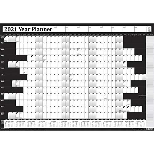 2021 Yearly Annual Office Home Wall Planner Calendar Chart