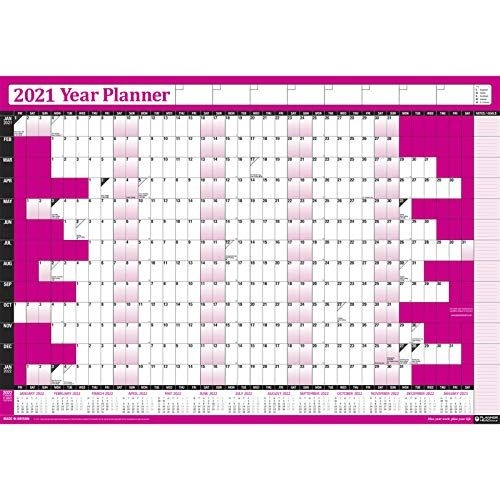 2021 Yearly Annual Office Home Wall Planner Calendar Chart