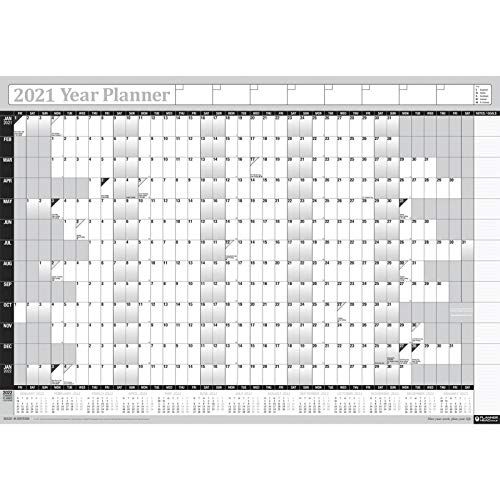 2021 Yearly Annual Office Home Wall Planner Calendar Chart