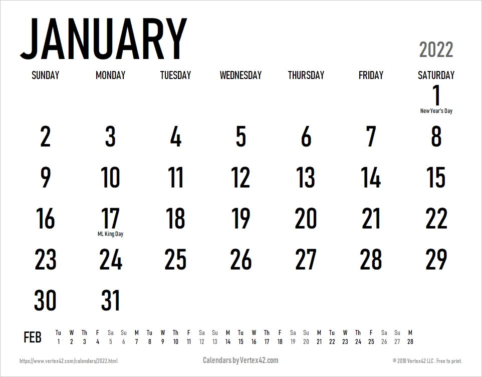 2022 Calendar Templates And Images