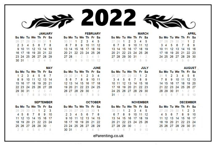 2022 Free Printable Calendar