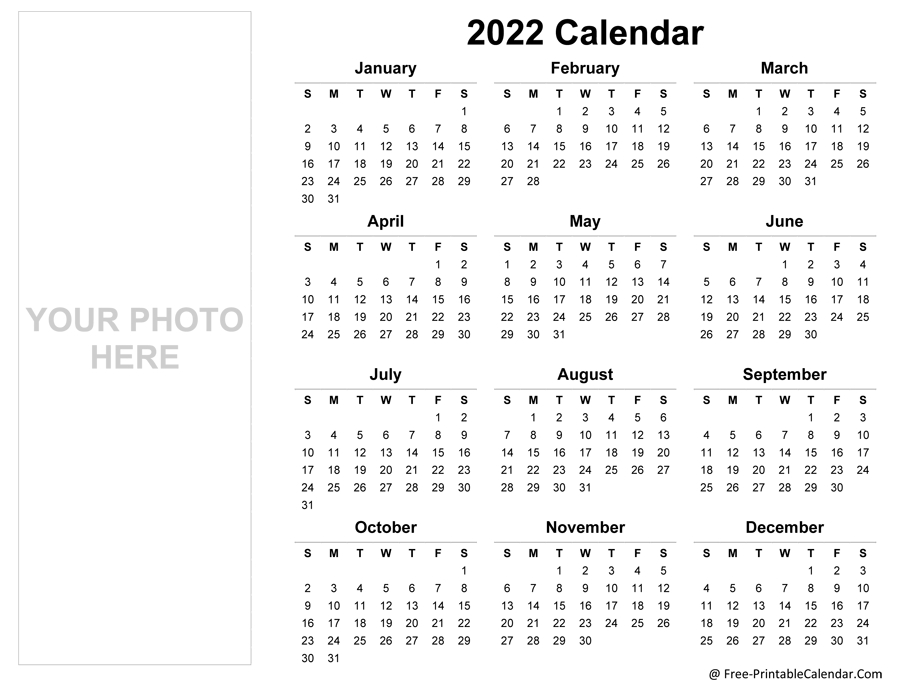 2022 Photo Calendar Templates