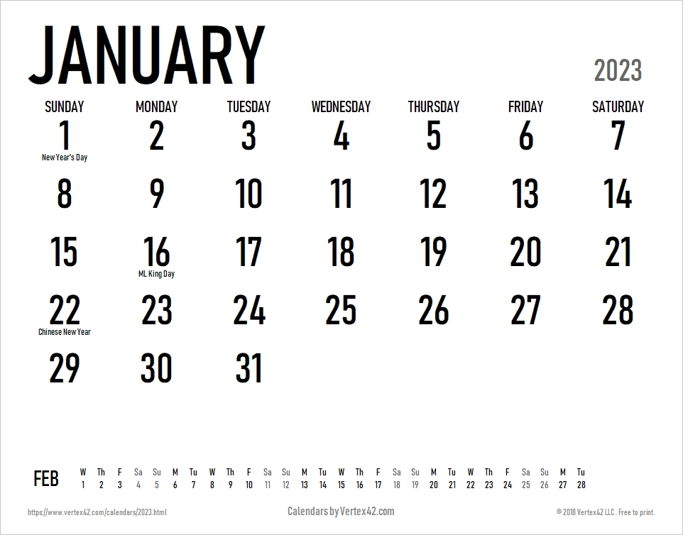 2023 Calendar Templates And Images