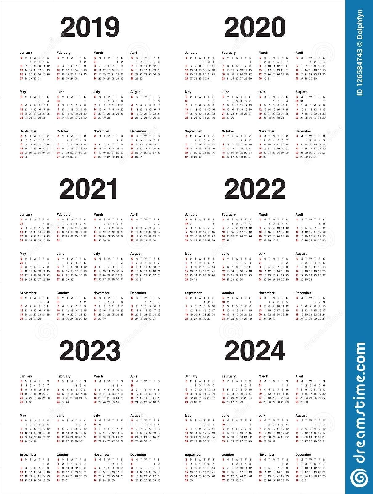 3 Year Calendar 2022 To 2024 | Month Calendar Printable